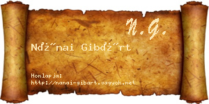 Nánai Gibárt névjegykártya